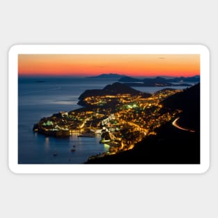 Night is coming over Dubrovnik Sticker